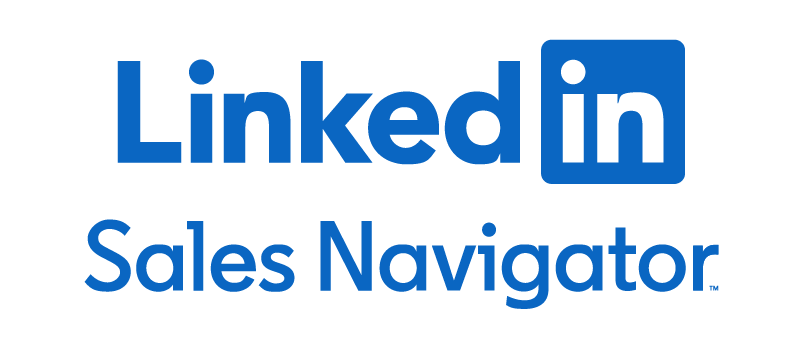LinkedIn logo with the blue wordmark and 'in' square icon, followed by the words 'Sales Navigator' indicating the LinkedIn Sales Navigator product.
