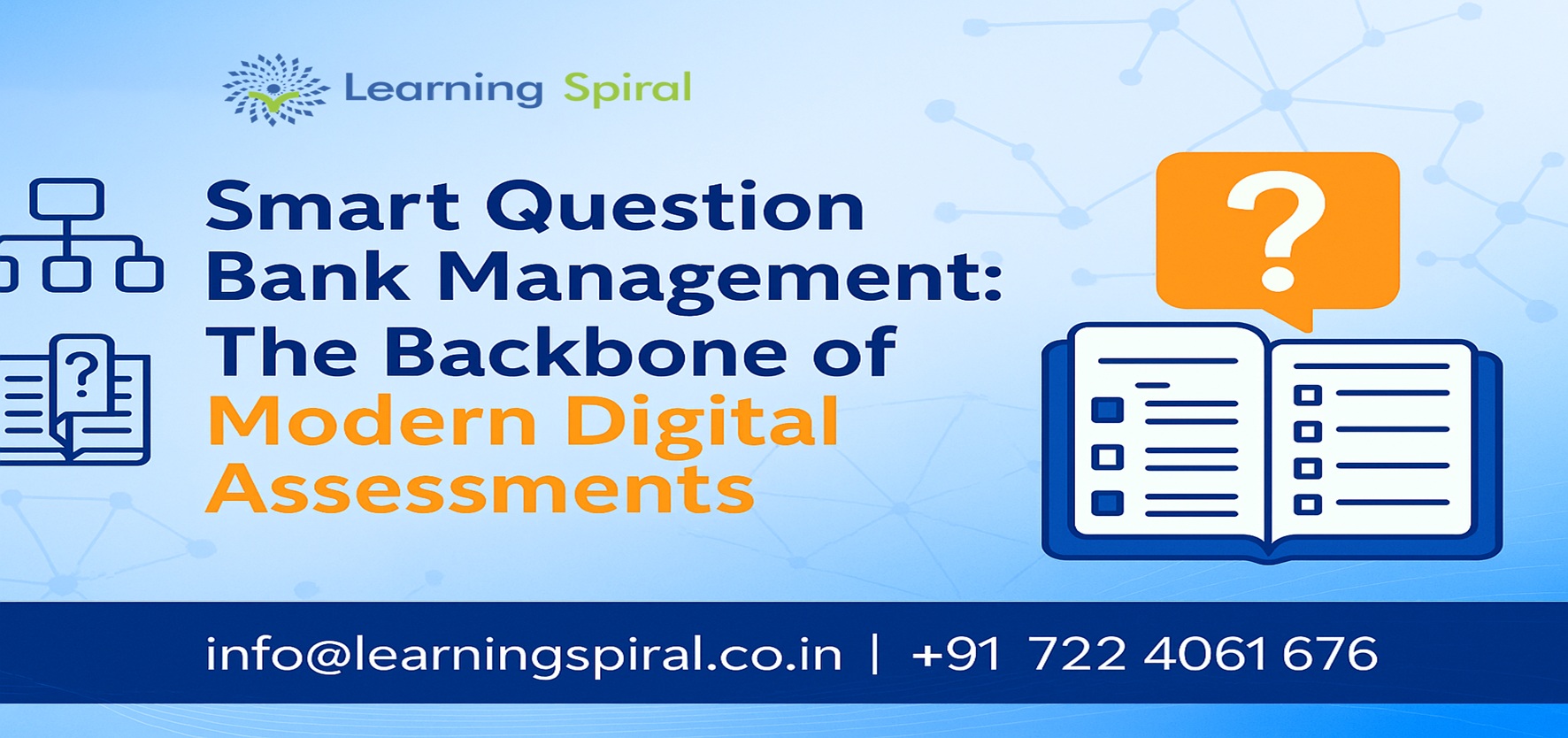 University examination officer reviewing a secure digital Question Bank Management System interface built by Learning Spiral Ltd.